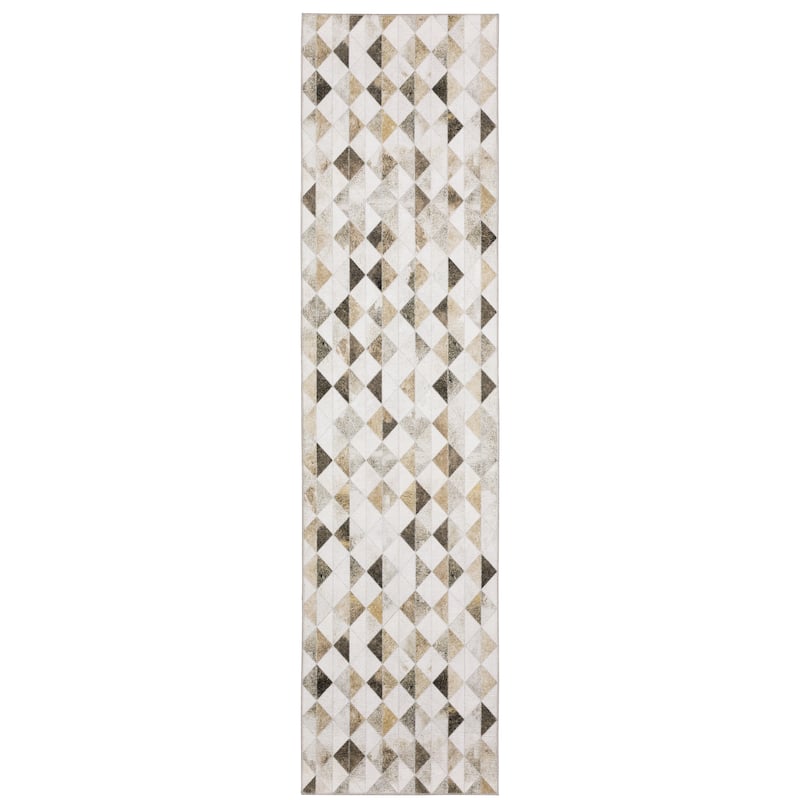 Vista Home Montreux Geometric Animal Print Beige/Cream Area Rug - 2' x 8' - Runner