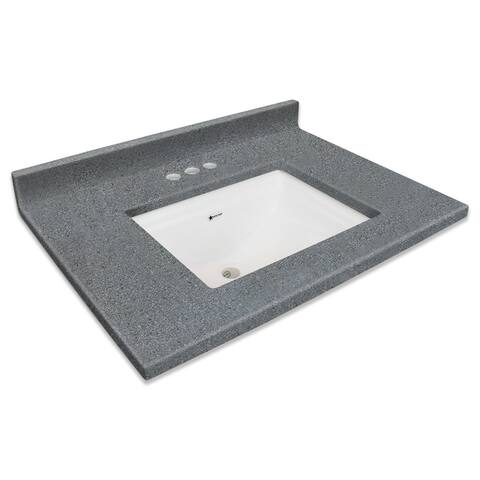 Transolid Kinsey 31-in Premium Cultured Marble Vanity Top with Undermount Sink - 31-in x 22-in