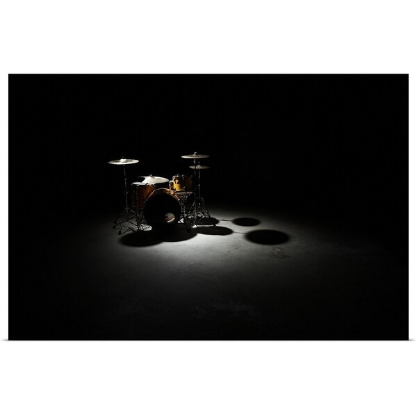 "Drum kit, elevated view" Poster Print