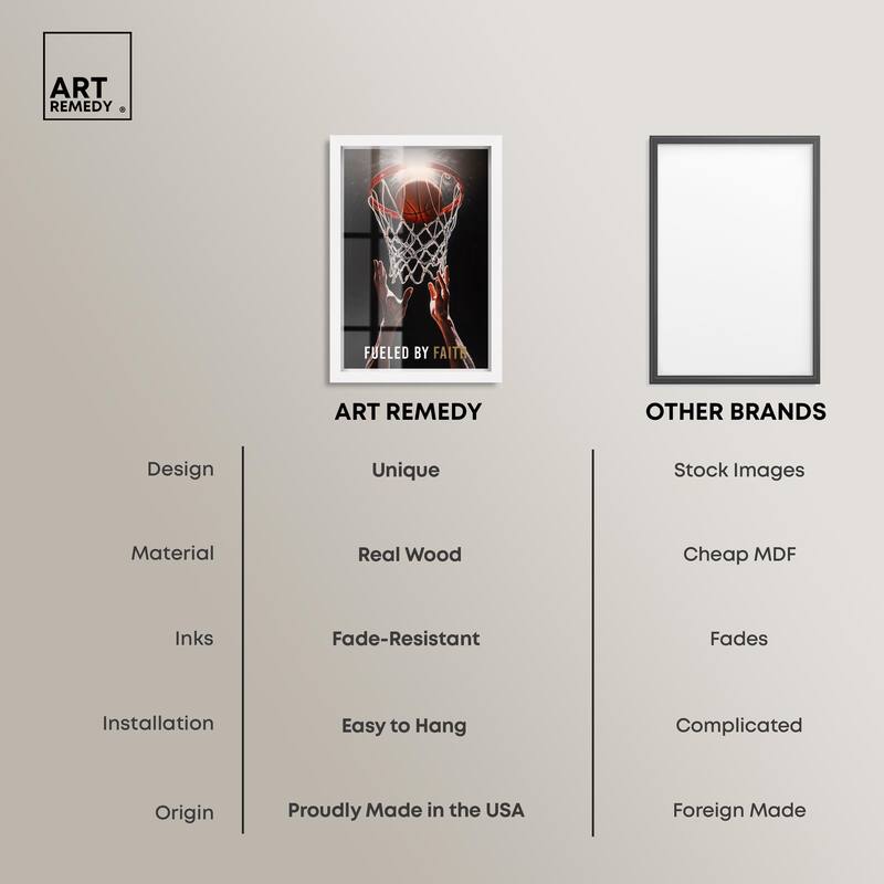 Fueled by Faith Basketball Shadowbox by Art Remedy
