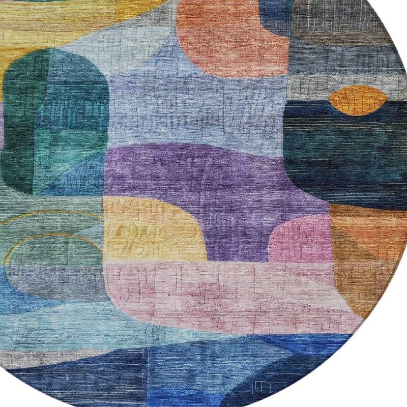 HomeRoots Abstract Transitional Rectangle Outdoor Rug