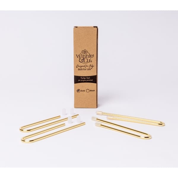slide 2 of 4, Tulip Prong Set (4 petals) Gold