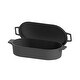 preview thumbnail 1 of 1, Bayou Classic® 6-qt Cast Iron Oval Fryer with Griddle Lid