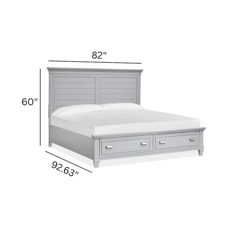 Magnussen Home Charleston Harbor Gray Panel Storage Bed