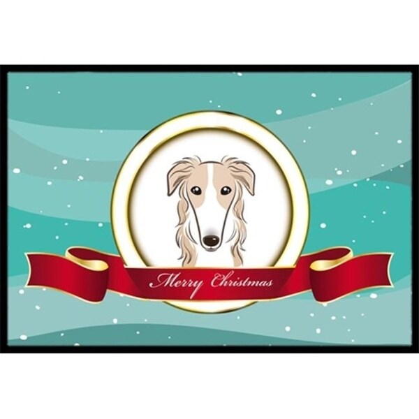 Carolines Treasures BB1538JMAT Borzoi Merry Christmas Indoor & Outdoor Mat 24 x 36 in.