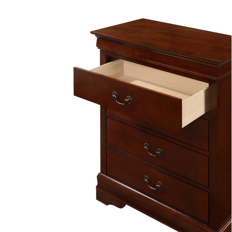 Wooden 4-Drawer Bedroom Chest - 41" - Brown