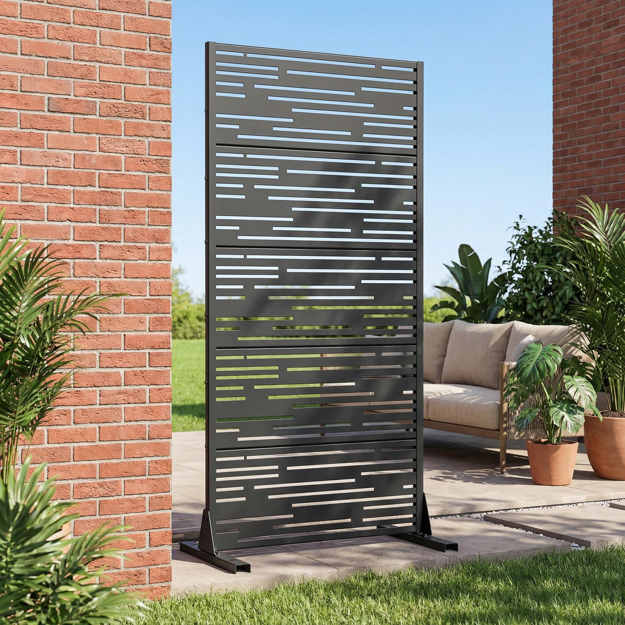 Shine Metal Privacy Screen Panel Free Standing