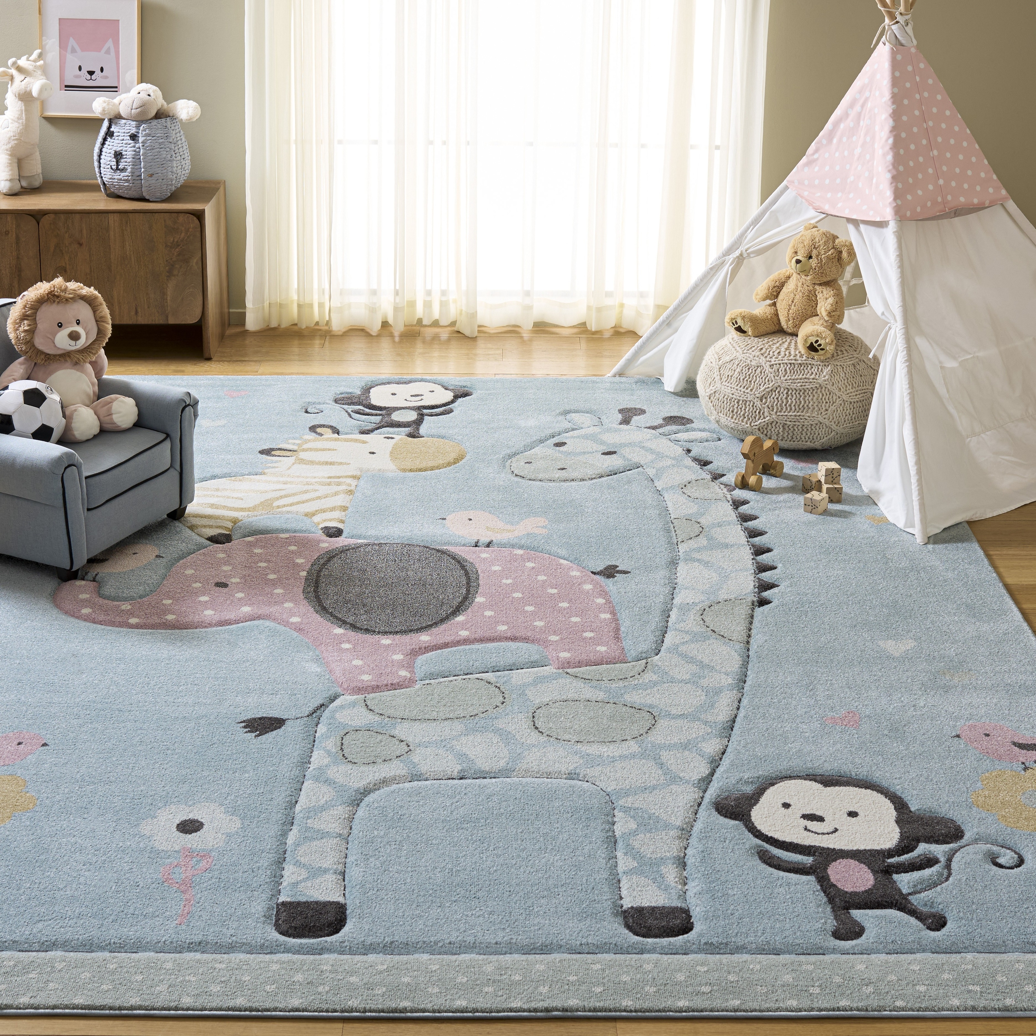 SAFAVIEH Carousel Kids Miharu Animal Rug