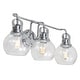 preview thumbnail 10 of 25, Bolha Metal/ Bubbled Glass Vanity Light, Chrome by JONATHAN Y 3-Light