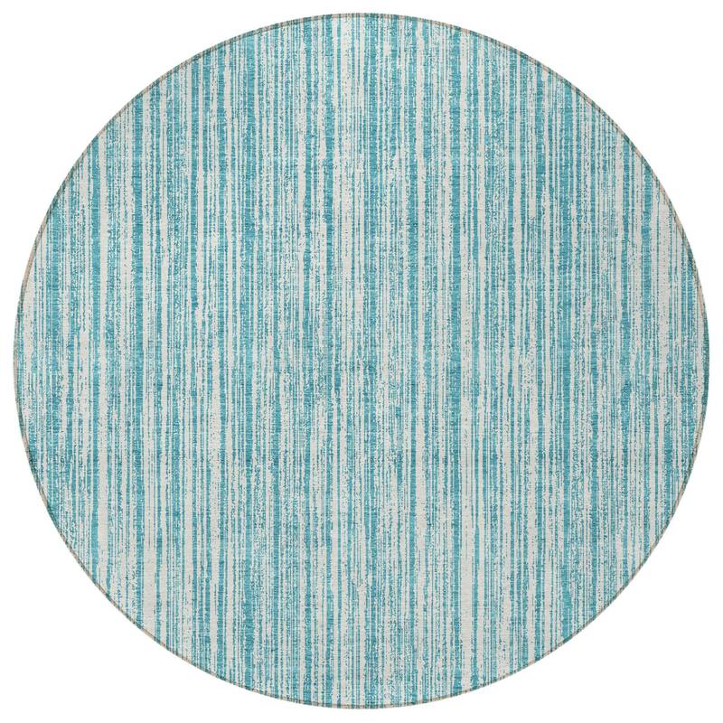 HomeRoots Striped Transitional Rectangle Outdoor Rug
