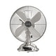 preview thumbnail 1 of 16, Hunter Classic 12" Portable Desk/ Table Fan - 3 speeds, Oscillating - Office, Fitness Room, Bedroom Silver/Grey