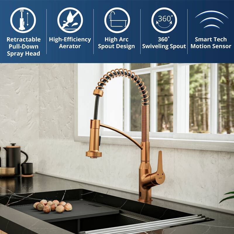 Karran Scottsdale Touchless Single-Handle Pull-Down Sprayer Kitchen Faucet