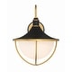 preview thumbnail 4 of 3, Atlas 3 Light Matte Black and Textured Gold Outdoor Sconce - 16.5"W x 22"H x 18.25"D