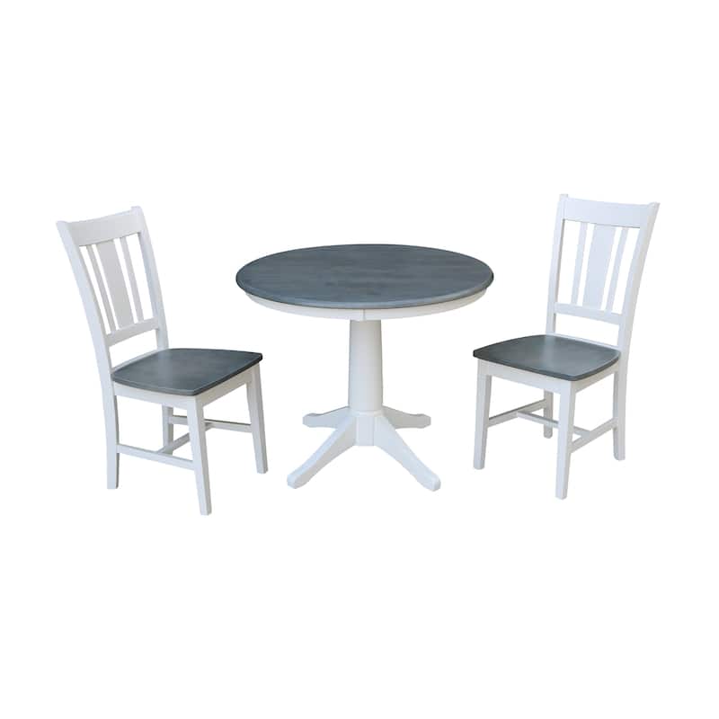 36" Round Top Pedestal Table With San Remo Chairs