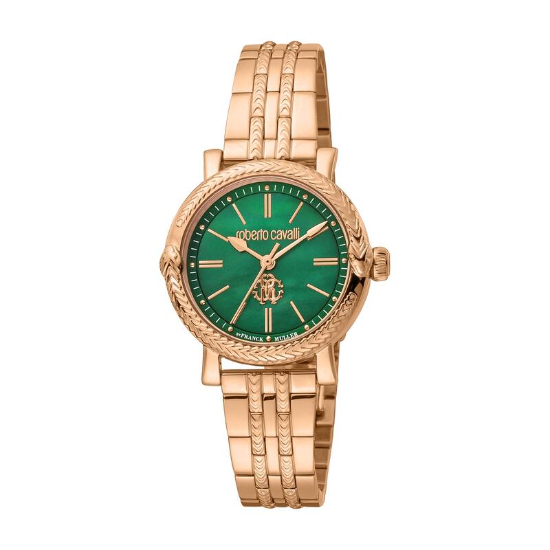 Roberto Cavalli by Franck Muller Women RV1L193M0071 Swiss Quartz Watch - Rose-Tone