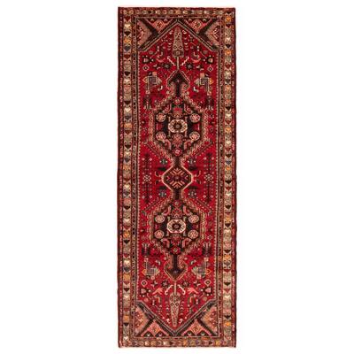 ECARPETGALLERY Hand-knotted Anadol Red Wool Rug - 3'5 x 9'9