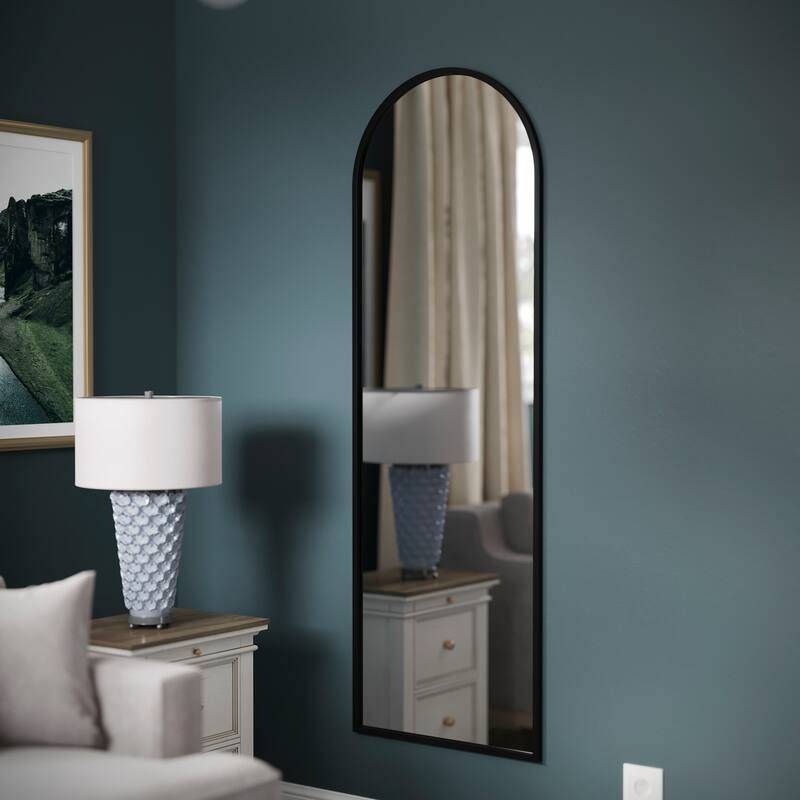 James Allan FFMIR90750 Mila 22"W x 65"H Arched Beveled Metal Framed