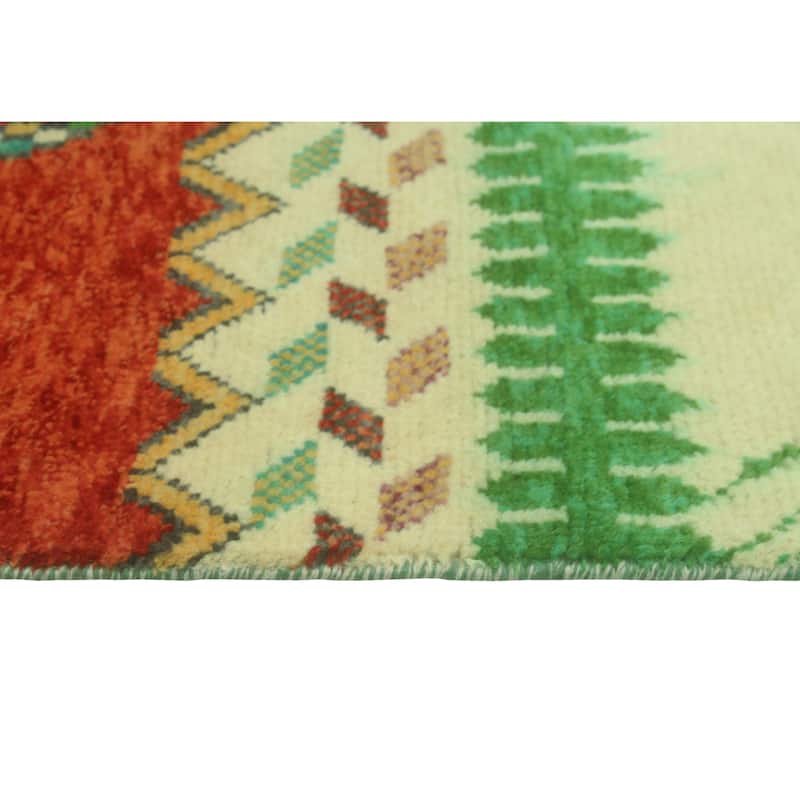 Balochi Rima Rust/Ivory Rug - 3'4" x 4'10"