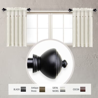 InStyleDesign Meadow 5/8 inch dia. Side Curtain Rod 12-20 inch long (Set of 2)