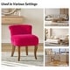 preview thumbnail 7 of 51, Xacobo Modern Velvet Tufted Vanity Stool with Wood Base by HULALA HOME