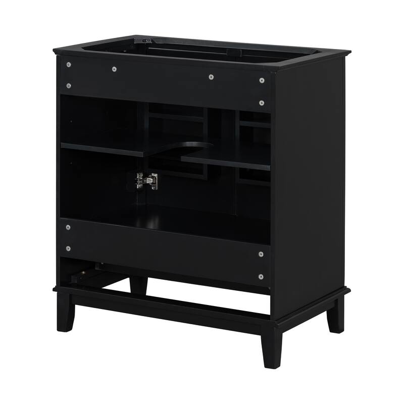30" Bathroom Vanity without Sink, Base Only,Multi-functional Bathroom Cabinet with Doors and Drawer,Solid Frame and MDF Board