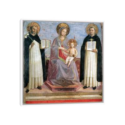 iCanvas "The Virgin And Child With St. Dominic And St. Thomas Aquinas, 1424-30" by Fra Angelico Framed Canvas Print
