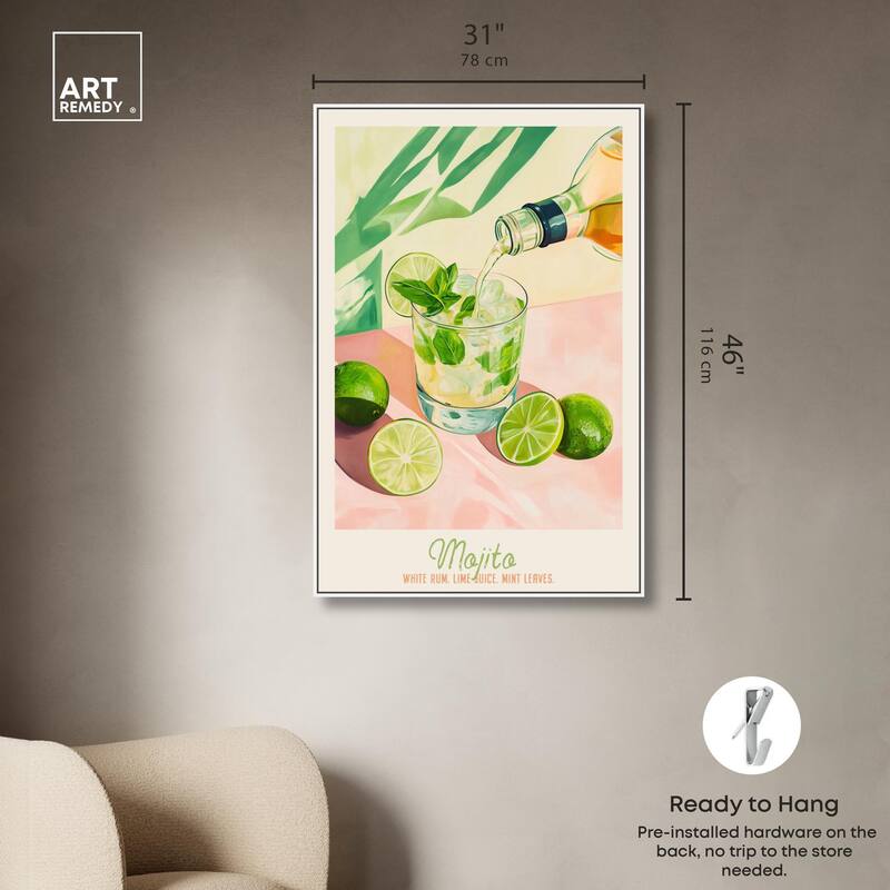 Mojito Recipe Poster Canvas by Art Remedy