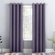 preview thumbnail 1 of 6, Porch & Den Nantahala Room Darkening Grommet Curtain Panel, Single Panel 54" x 84" - Lavender