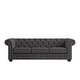 preview thumbnail 6 of 22, Knightsbridge Tufted Chesterfield Sofa by iNSPIRE Q Artisan Linen - Dark Grey