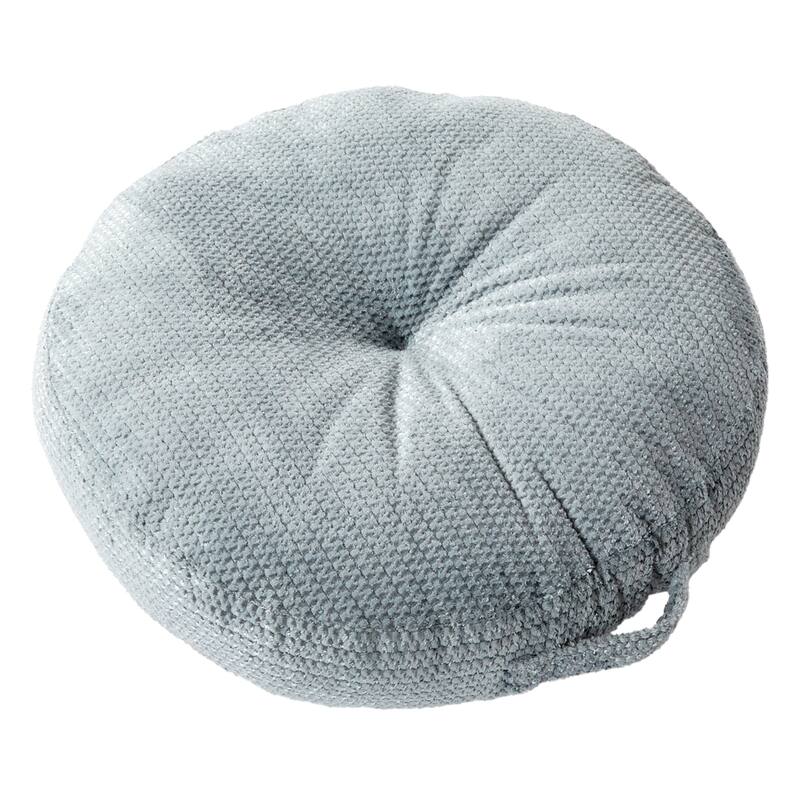 Sorra Home Velvet Shimmer Indoor Textured Tufted Floor Pillow with Handle