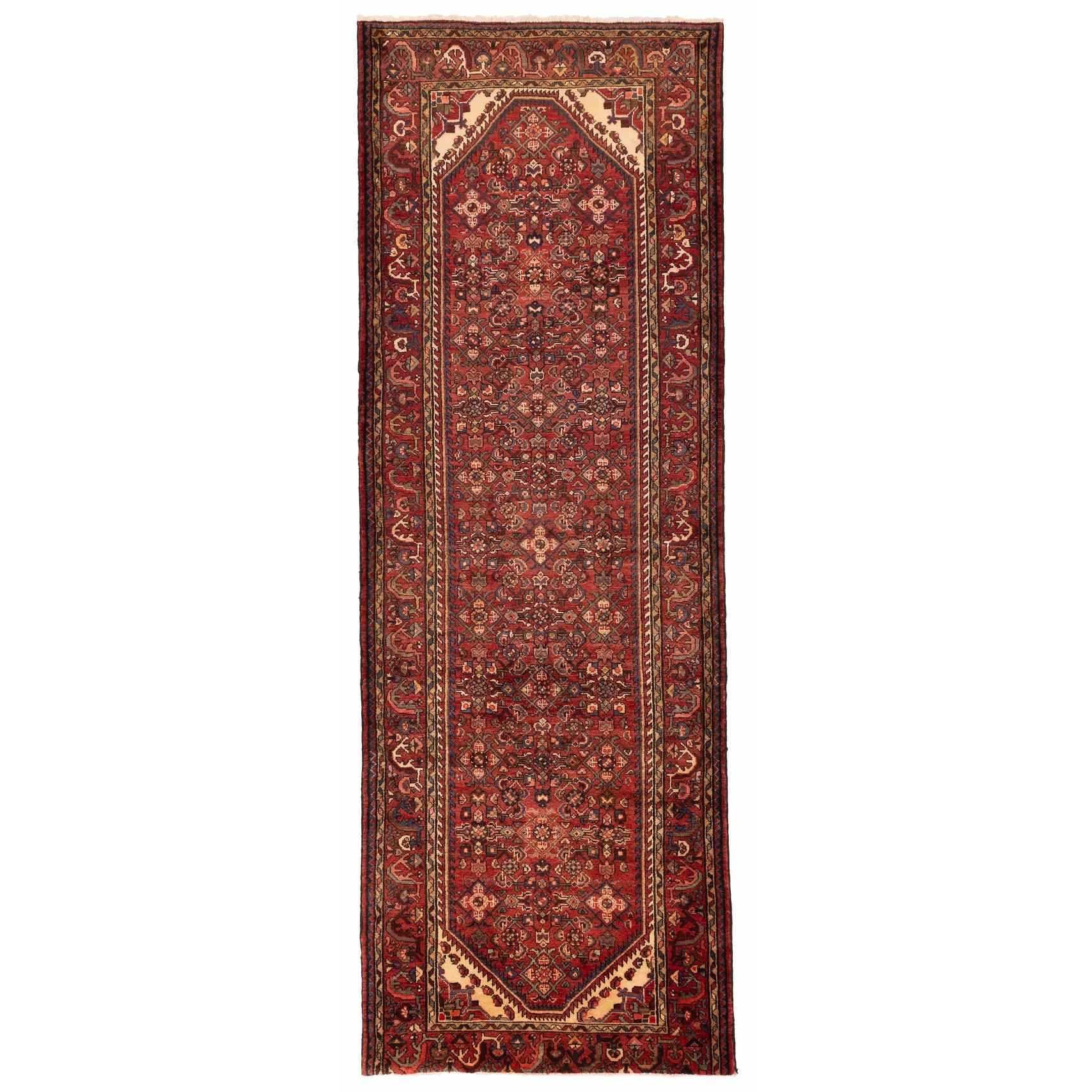 ECARPETGALLERY Hand-knotted Andelz Red Wool Rug - 3'8 x 10'6