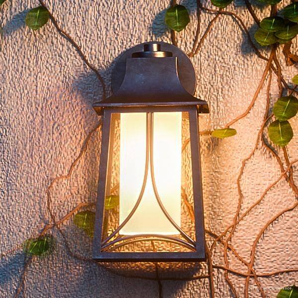 Luxury Asian Outdoor Wall Light 15 H X 7 5 W With Craftsman Luxury Asian Outdoor Wall Light