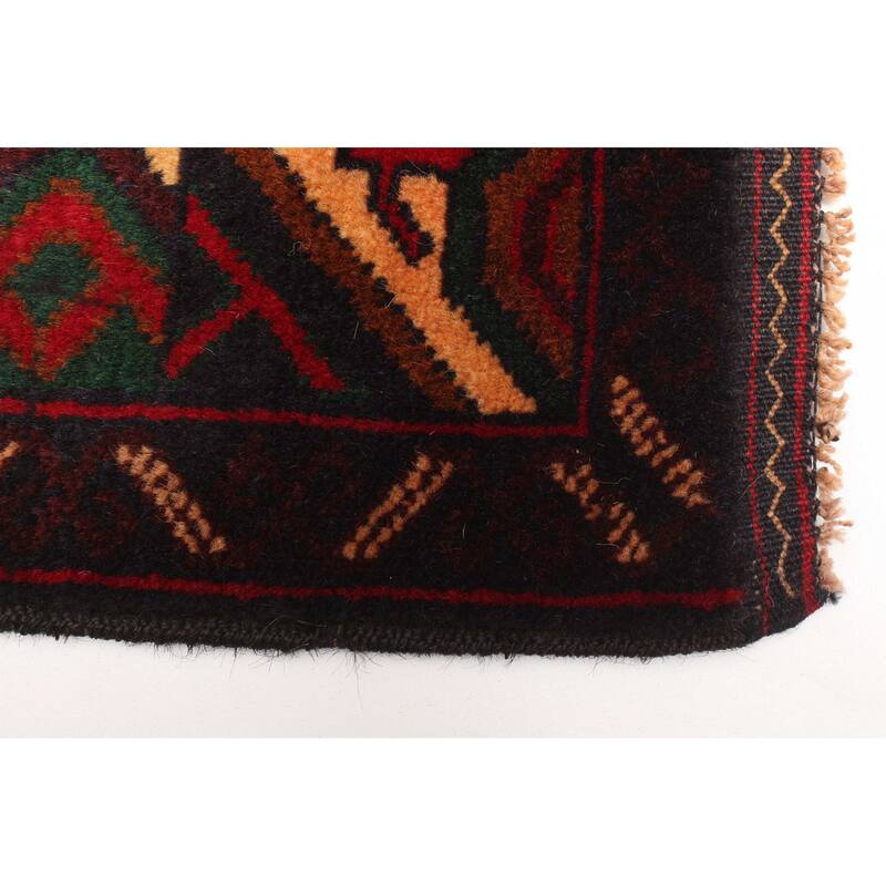 ECARPETGALLERY Hand-knotted Teimani Red Wool Rug - 3'10 x 6'8