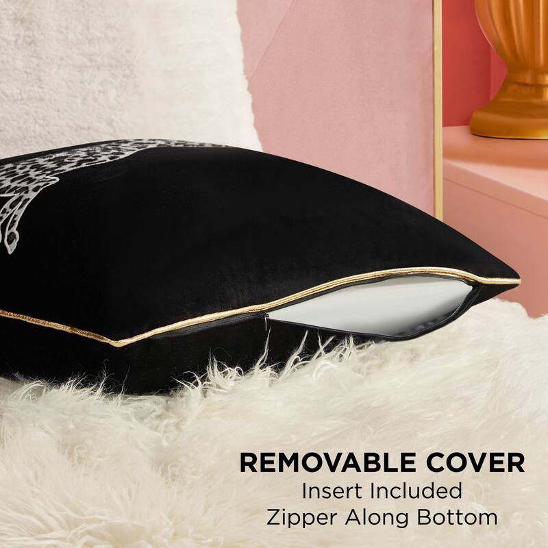 Juicy Couture Velvet Cheetah Pillow 14" x 24"