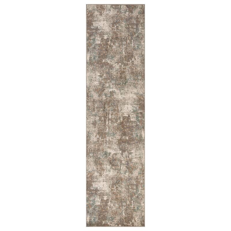 Alana Bella Light Brown Abstract Area Rug