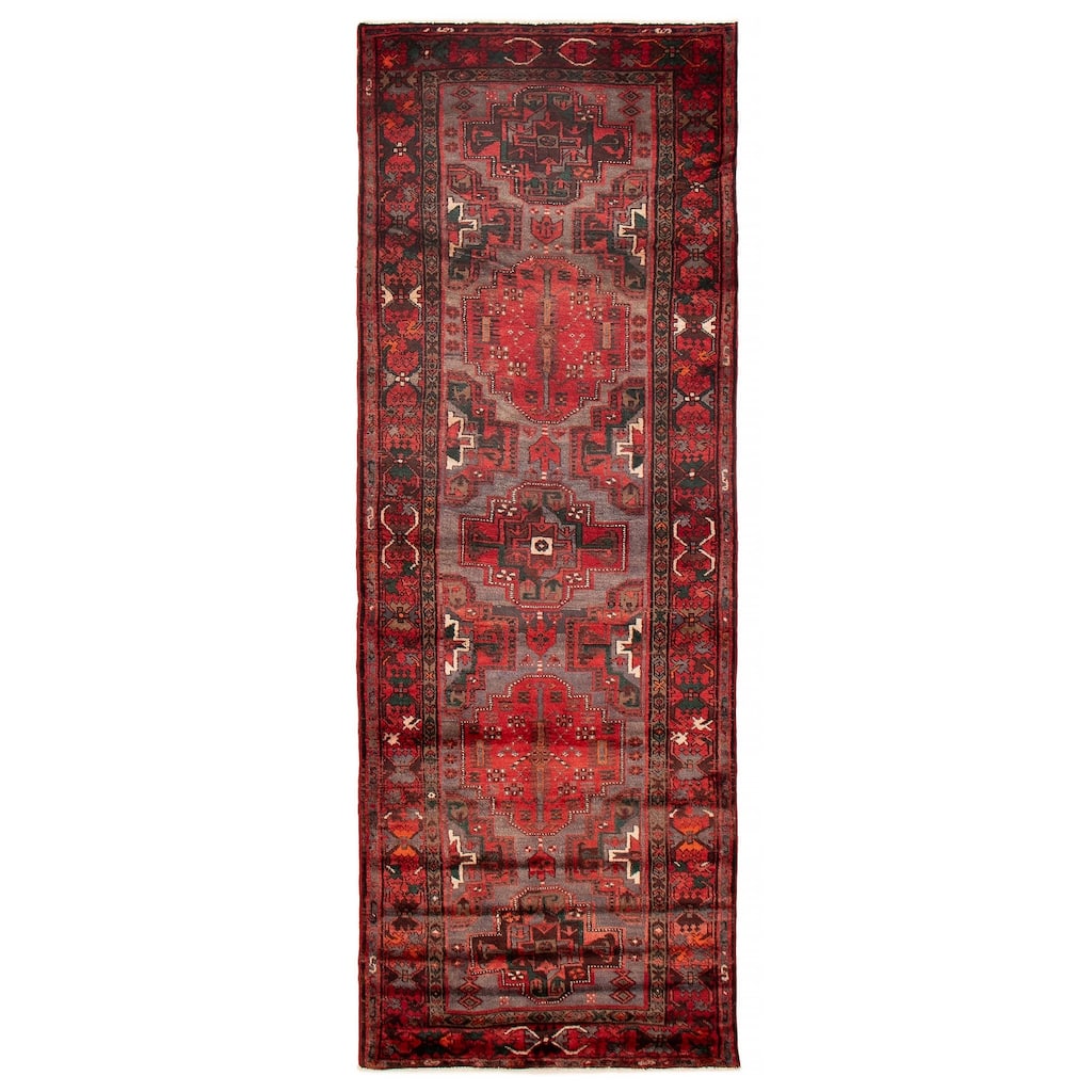 ECARPETGALLERY Hand-knotted Anadol Grey Wool Rug - 3'7 x 10'4