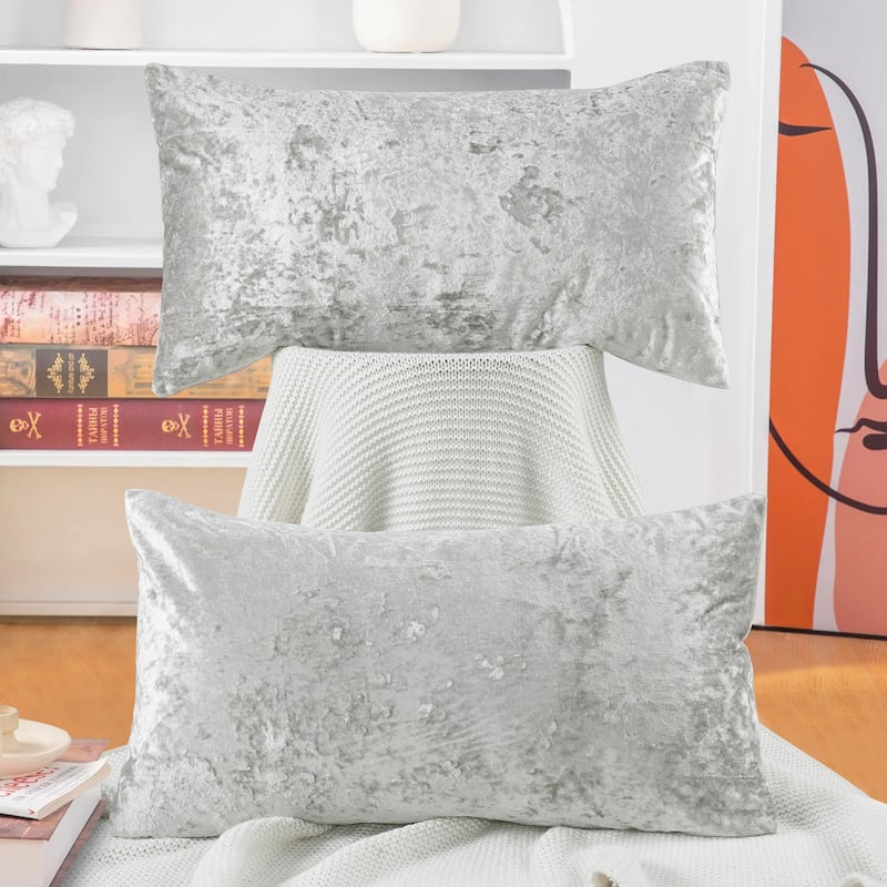 Rancho Crushed Velvet Throw Pillow Cover Set, NO INSERT
