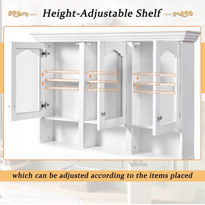 Versatile Wall Mounted Bathroom Cabinet with Multiple Storage Options