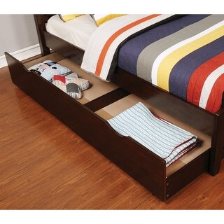 Wese Transitional Brown Cherry Wood Trundle Bed by Furniture of America