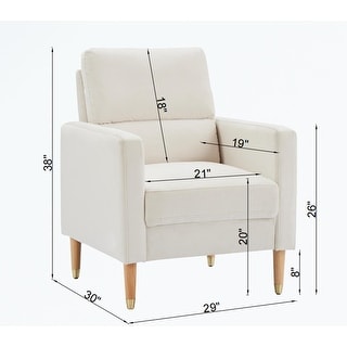 Accent Chair with Solid Wood Legs - Bed Bath & Beyond - 37433144
