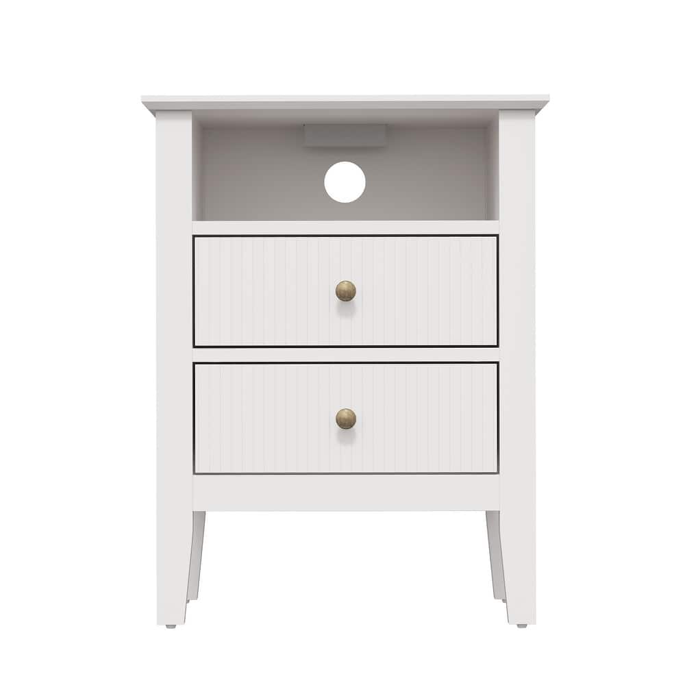 Nightstand with 2 Drawers, Set of 2