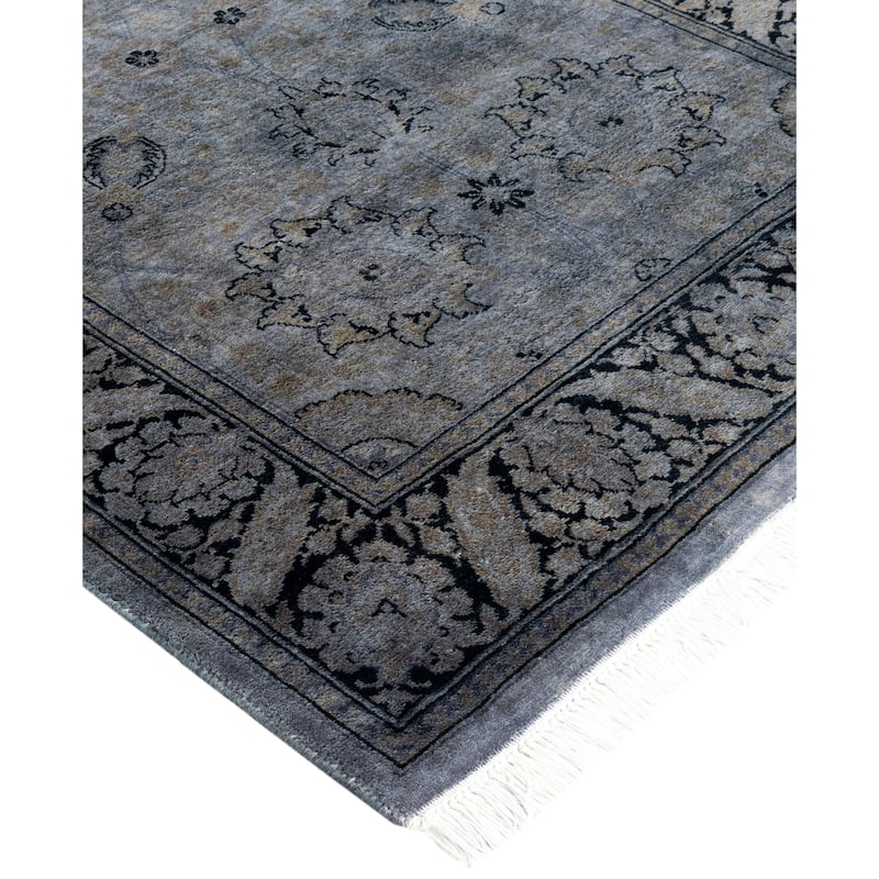 Overdyed One-of-a-Kind Hand-Knotted Area Rug - Gray - 2' 6" x 6' 0"