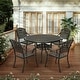 preview thumbnail 1 of 13, Clihome 5 Piece Outdoor Cast Aluminum Patio Dining Set Bronze