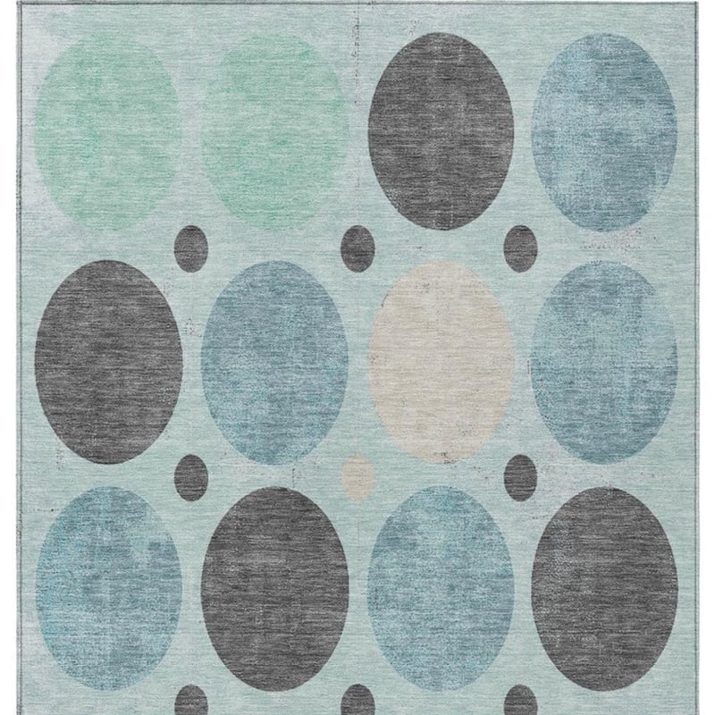 HomeRoots Geometric Transitional Rectangle Outdoor Rug