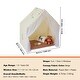 preview thumbnail 12 of 10, Yurt Style Kids Tent with Floor Mat and Light for Toddlers - 52 x 36.2 x 60.2 in