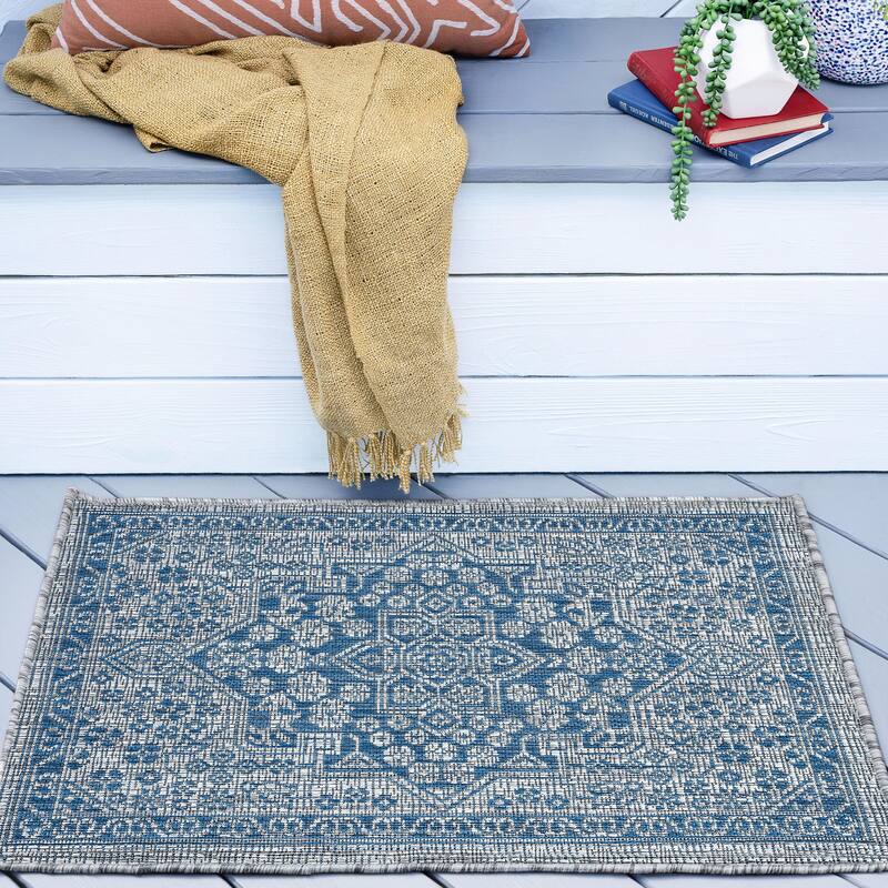 Colonnade Traditional Medallion Indoor/Outdoor Area Rug