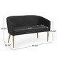 preview thumbnail 25 of 31, Brayer Modern Glam Tufted Velvet Loveseat by Christopher Knight Home - 49.50" L x 25.25" W x 30.25" H
