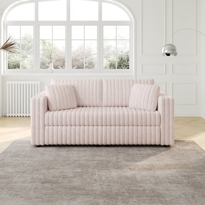 75.6" Soft Modular 2-person Sofa - Highly Comfortable with Distinctive Design. Perfect for Bedroom & Living Room.Light