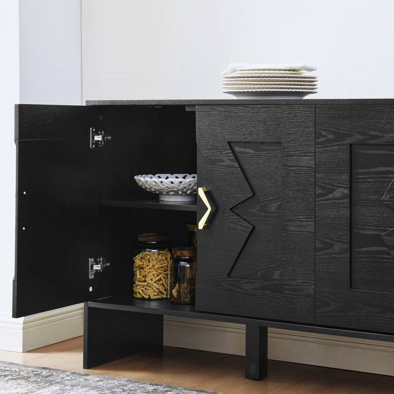 Versatile Mid Century Modern Storage Cabinet with Adjustable Shelves
