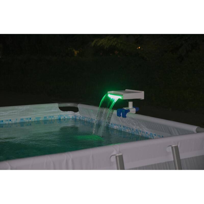 Bestway Above Ground Swimming Pool 7 Colored LED Relaxing Waterfall Cascade - 4.47